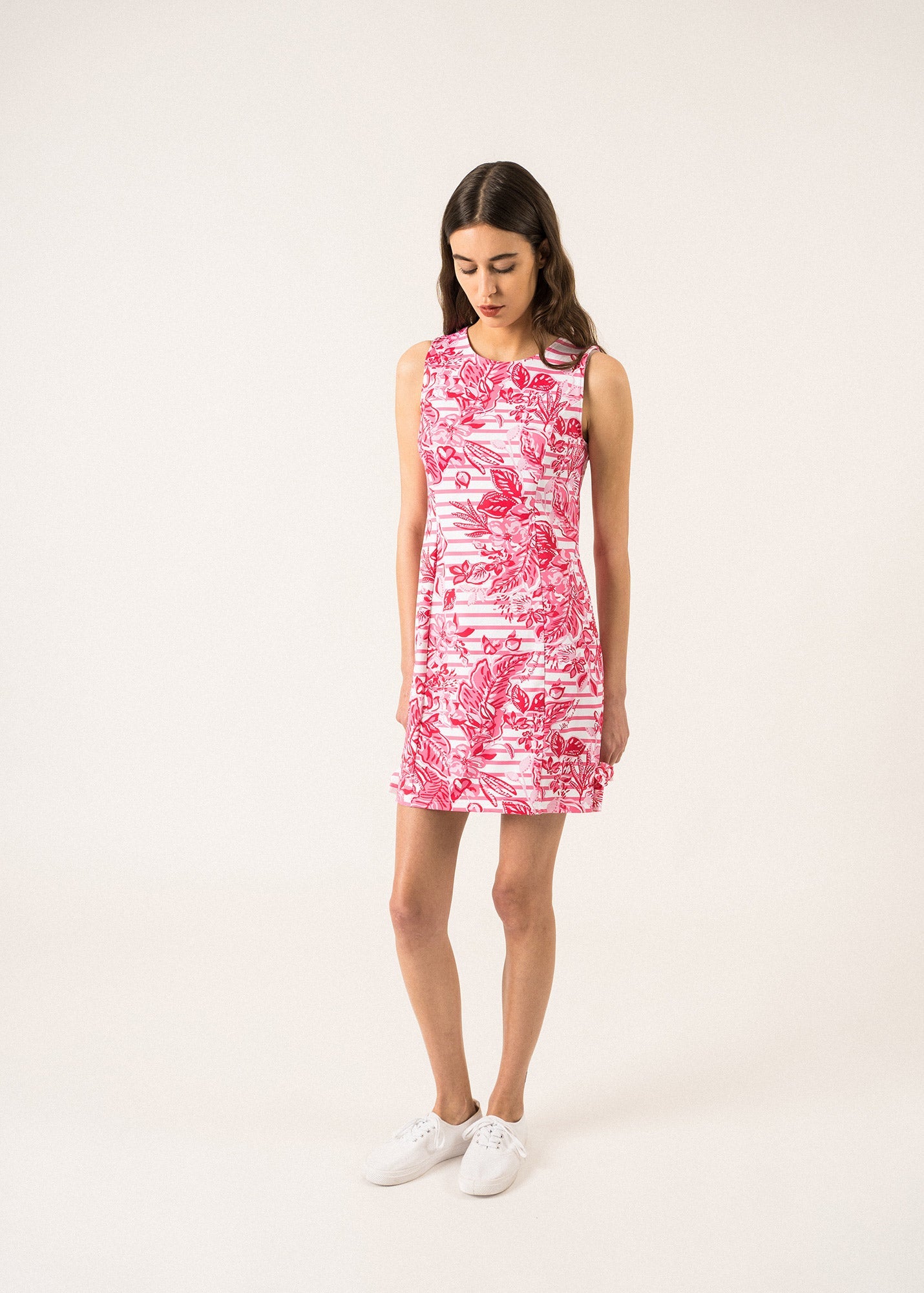 Simone Printed Striped Mini Dress ¨C SAINT JAMES x Lilly Pulitzer (SOLEIL ROSE RAYE)