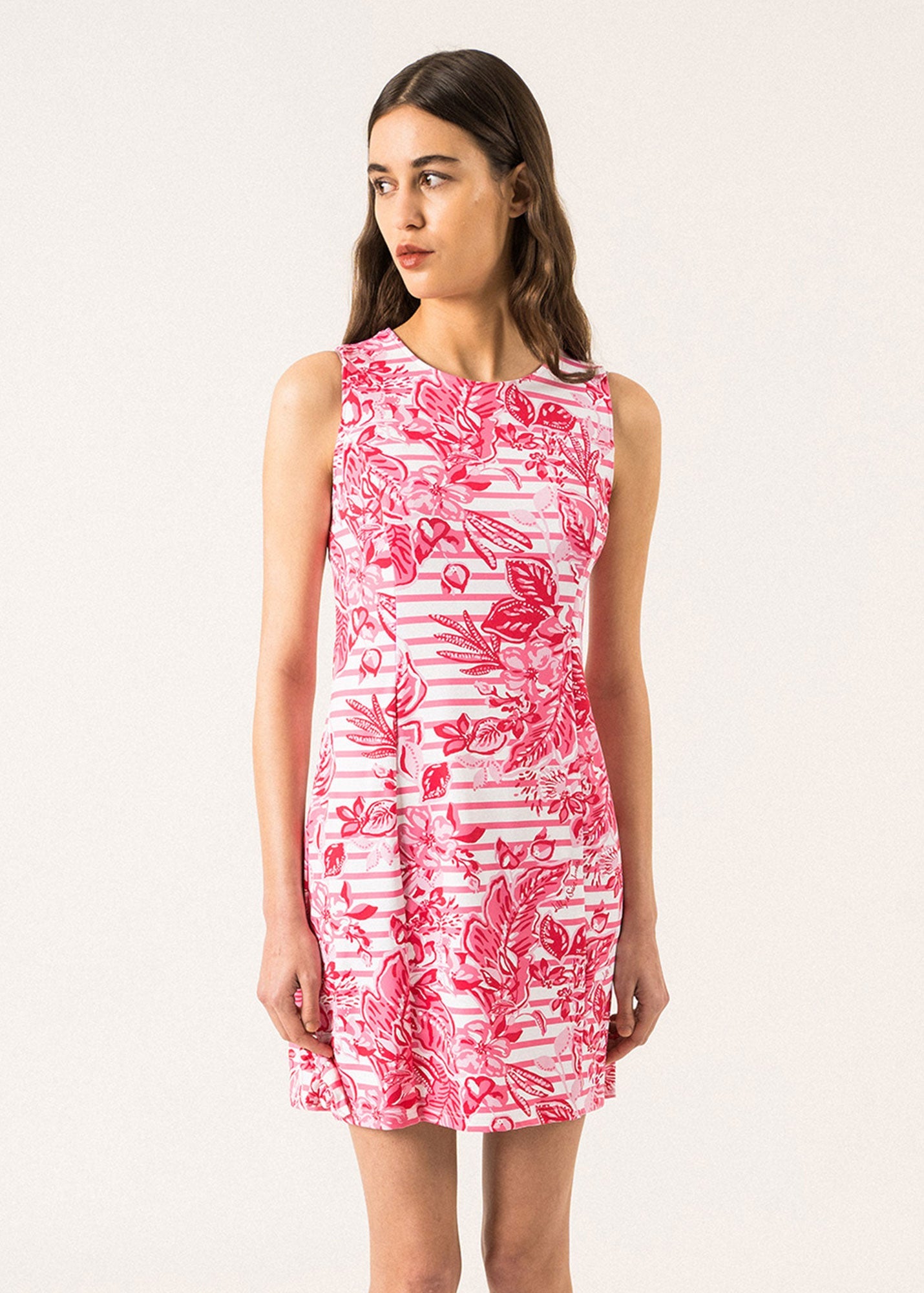 Simone Printed Striped Mini Dress ¨C SAINT JAMES x Lilly Pulitzer (SOLEIL ROSE RAYE)