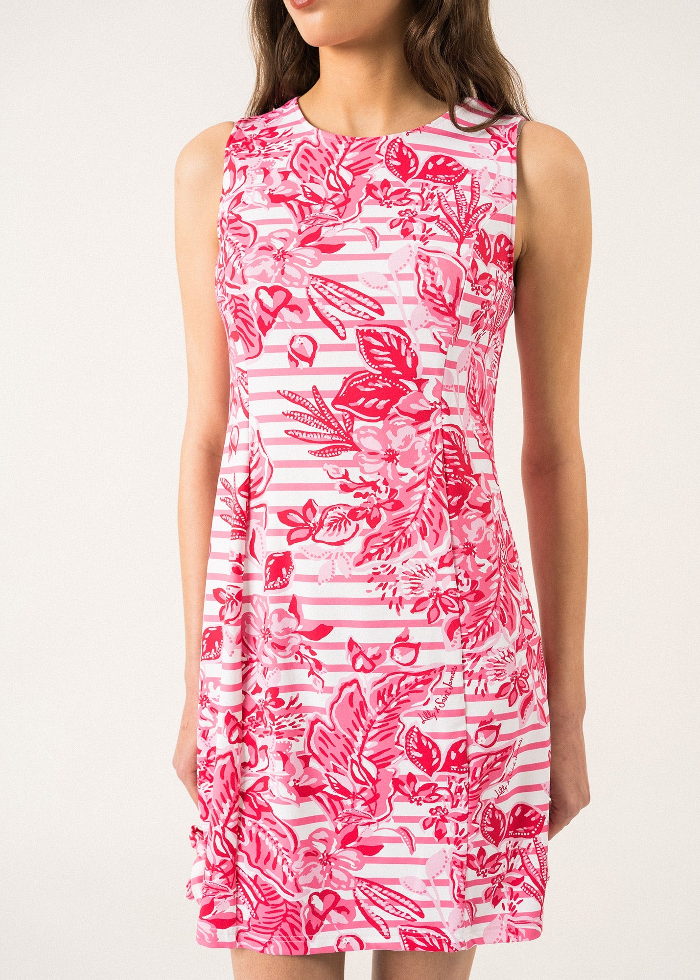 Simone Printed Striped Mini Dress ¨C SAINT JAMES x Lilly Pulitzer (SOLEIL ROSE RAYE)