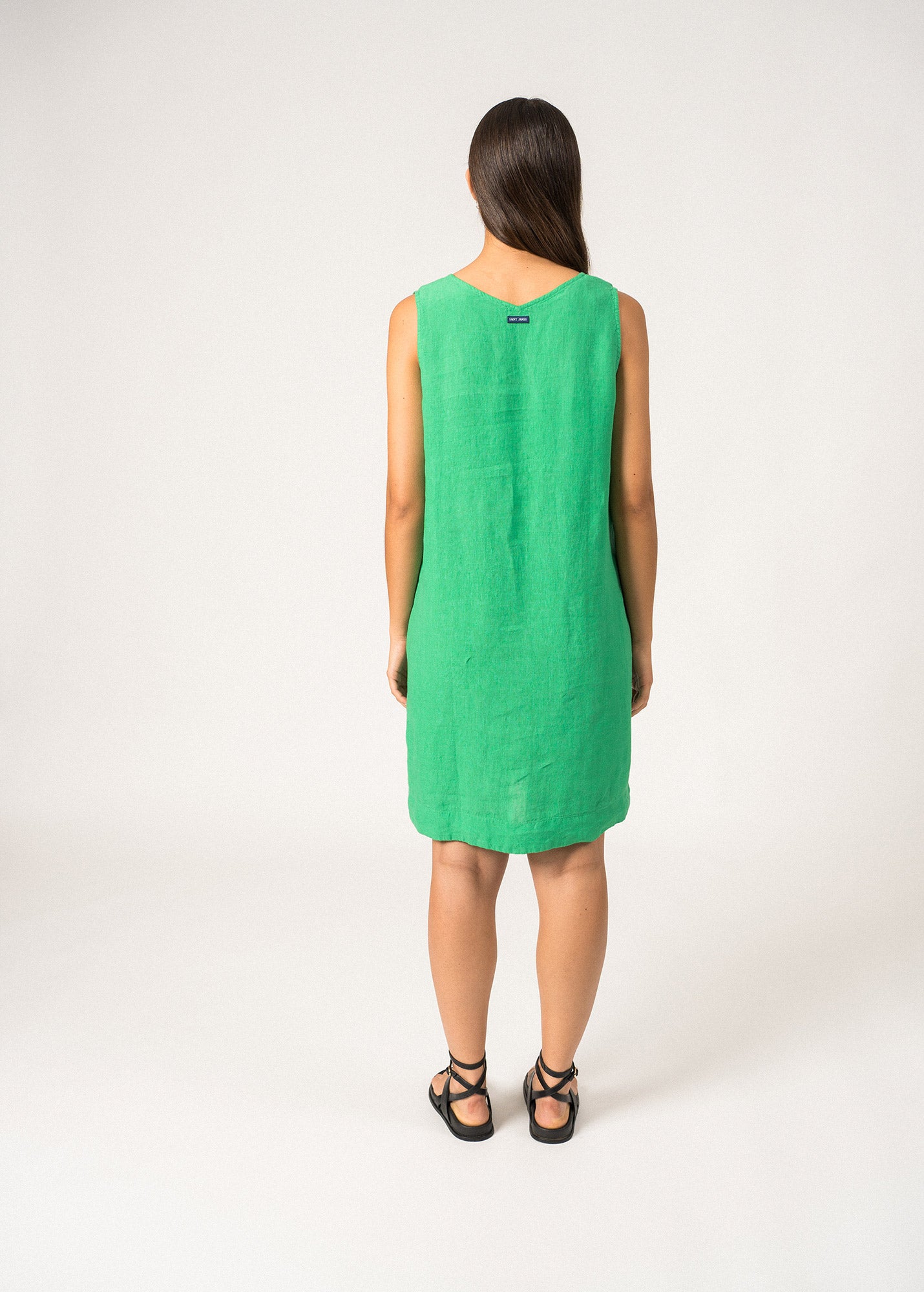 Clarisse Sleeveless Dress ¨C linen (VERT)