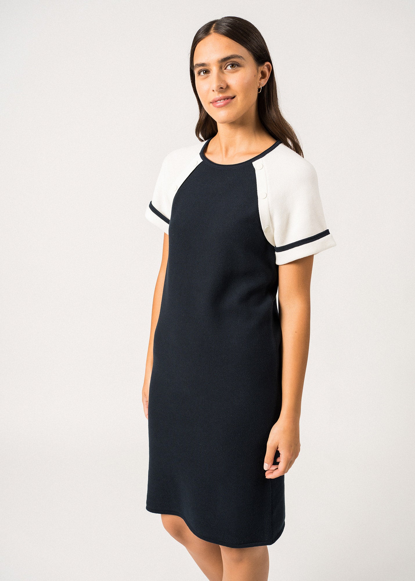 Plaisance Cotton Dress ¨C SAINT JAMES x Isabelle Ballu (MARINE/ECUME)