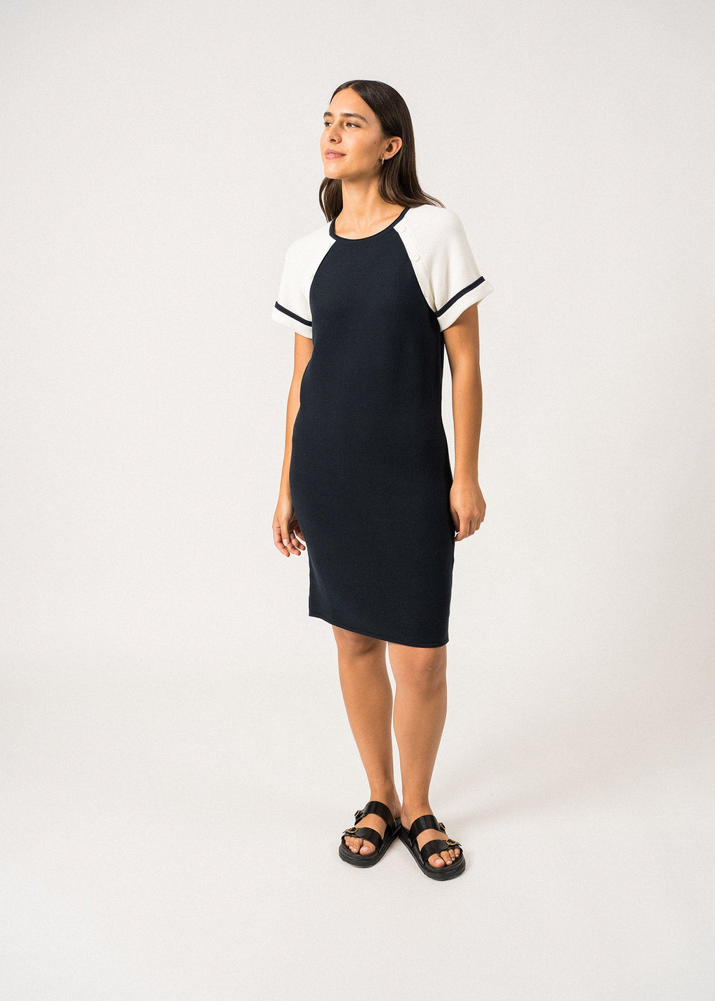 Plaisance Cotton Dress ¨C SAINT JAMES x Isabelle Ballu (MARINE/ECUME)