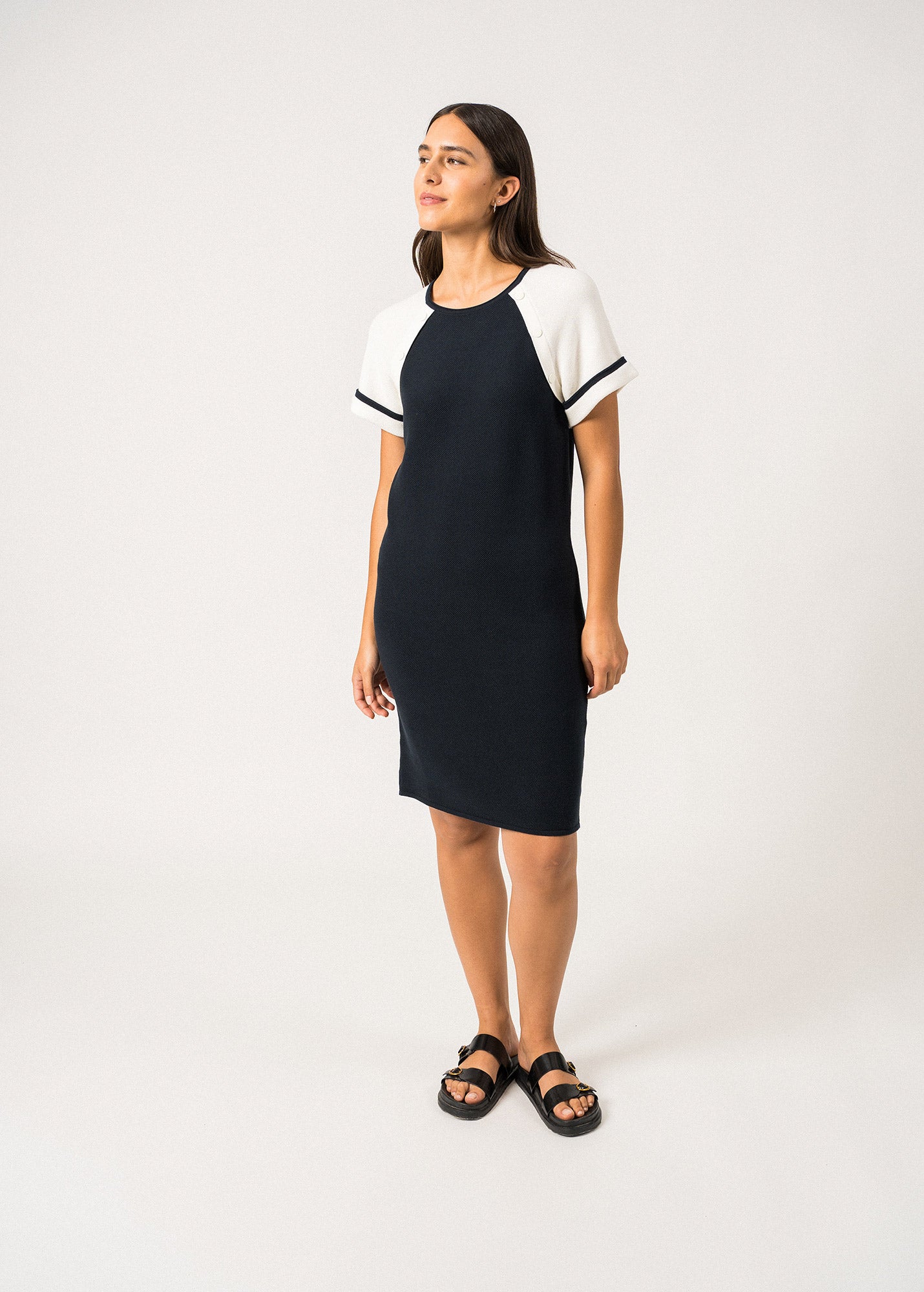 Plaisance Cotton Dress ¨C SAINT JAMES x Isabelle Ballu (MARINE/ECUME)