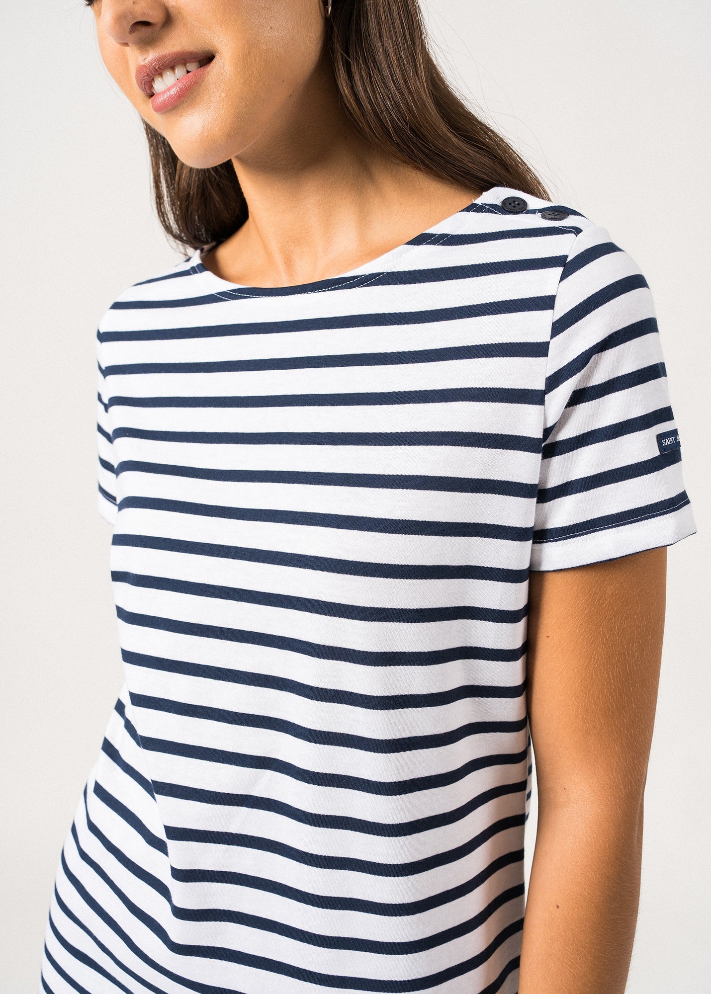 Villefranche Striped Dress ¨C cotton (NEIGE/MARINE)